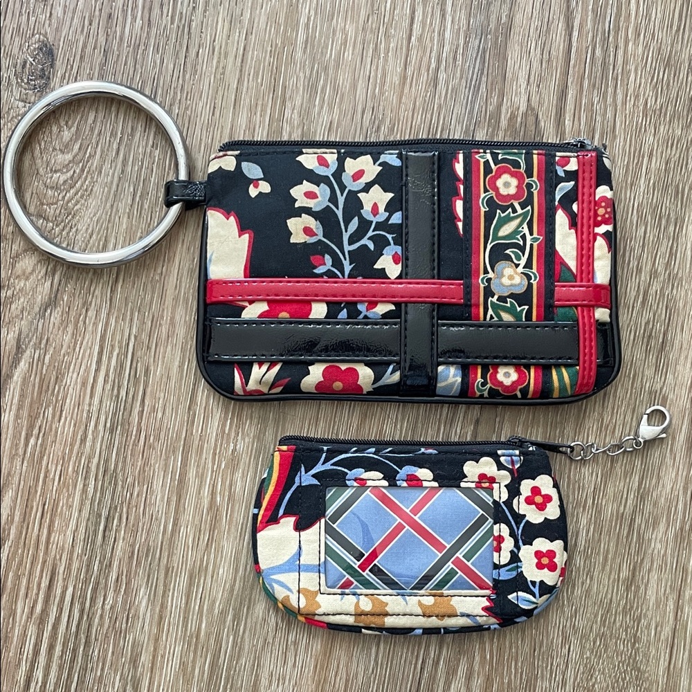 Vera Bradley Floral Patterned Bangle Wristlet and Coin Purse Set